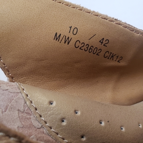 BOC Born Concept Leather Wedges Flower Sandals Size 10 Slingback Tan Open Toe - Picture 4 of 10